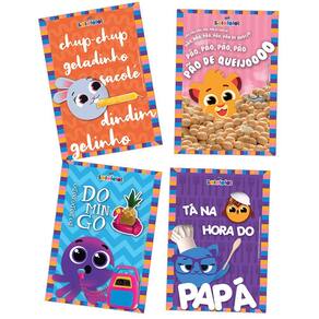 Quadros Decorativos Bolofofos - 21cm x 31cm - 4 Unidades