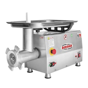 Picador Moedor De Carne Profissional 300kg/h Boca22 Aço Inox Bivolt BM20 Bermar