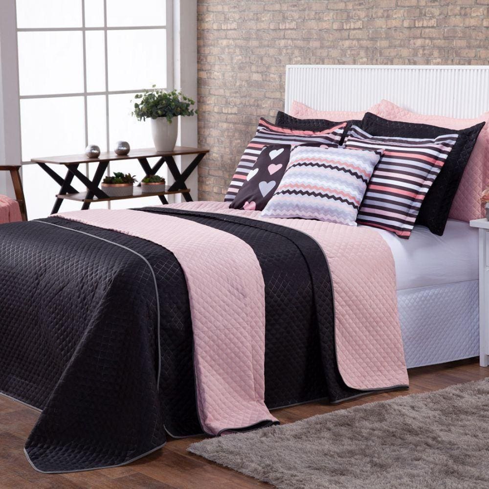 Cobre Leito Sophia Almofadas 05 Peças