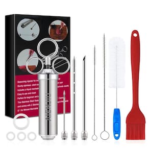Seringa Injetor Tempero Profissional Aço Inox 60 Ml Oferta
