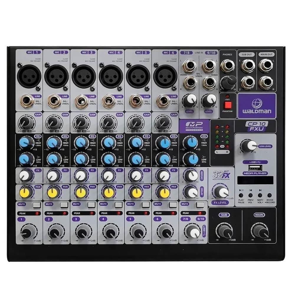 Mesa De Som Waldman Cp-10Fxu Clear Pod 10 Canais Bivolt