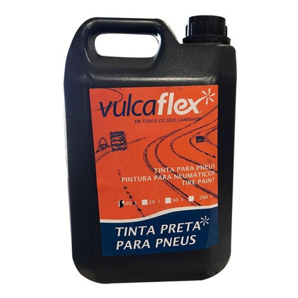 Tinta Preta Para Pneus 5 Litros - Vulcaflex