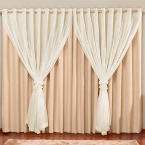 Cortina Blackout Pvc com Voil Tecido 2,8 M X 2,3 M em 4 Opções de Cores - Casa Dona