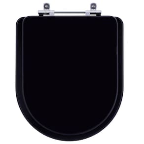 Assento Sanitário Poliester Nexo Onix Preto Fosco Vaso Roca