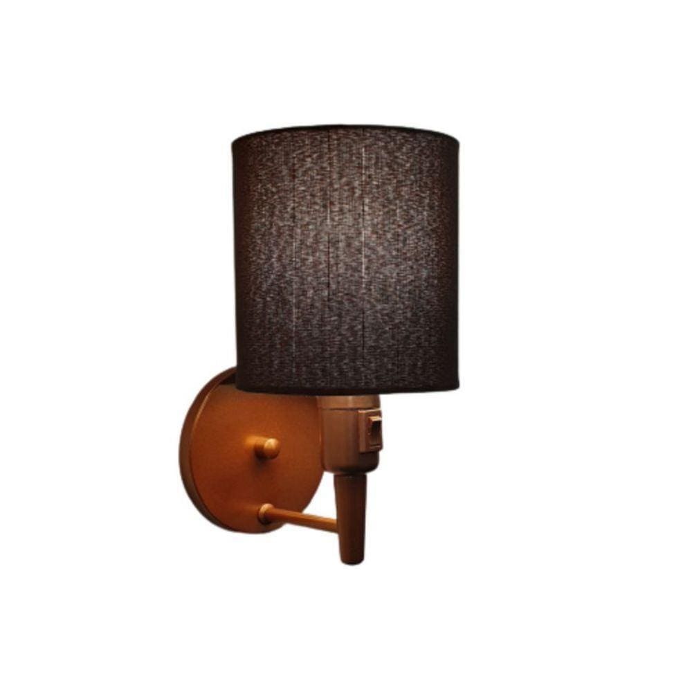 Arandela Cilíndrica Cobre Liga Desliga Cúpula Café Bivolt