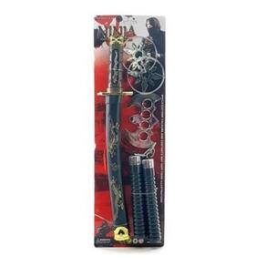Espada Ninja Samurai Infantil Kit Chaco Disco Soco Inglês