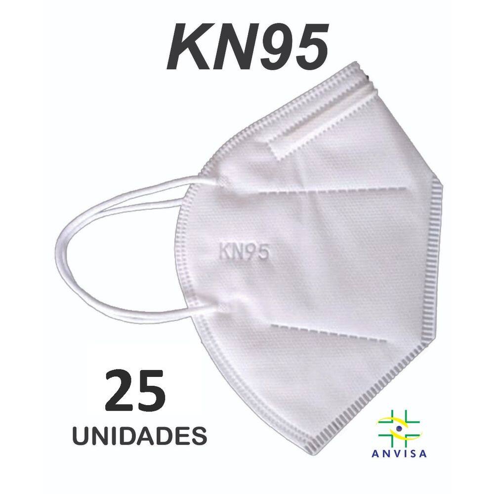 Máscara KN95 Branca (com ANVISA) - 25 unidades