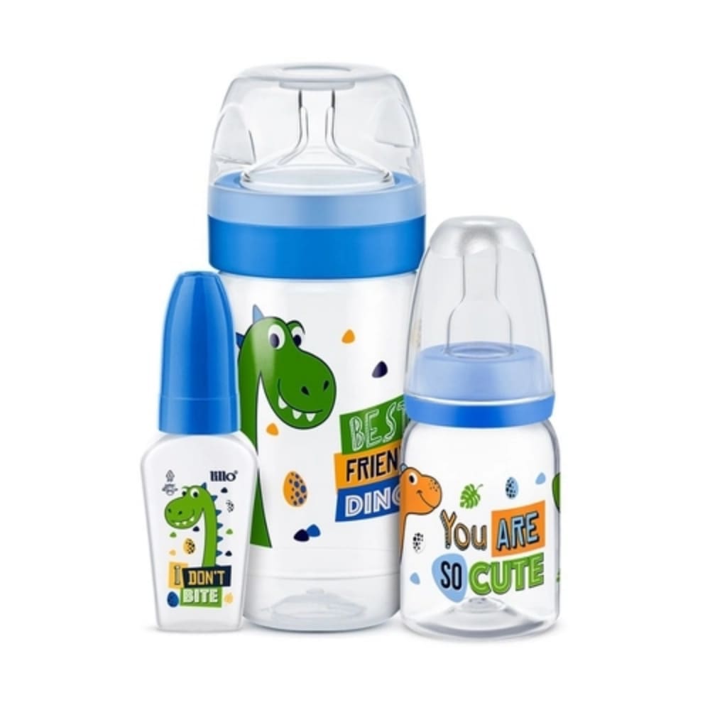 Kit 3 Mamadeiras + 3 Bicos Lillo Evolution Magia Azul Referencia 624421