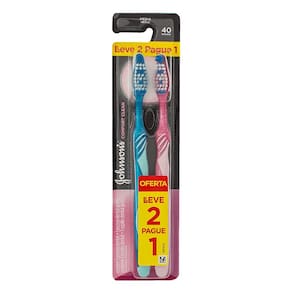 Escova Dental Johnson`s Comfort Clean Média Nº40 Cores Sortidas Leve 2 Pague 1