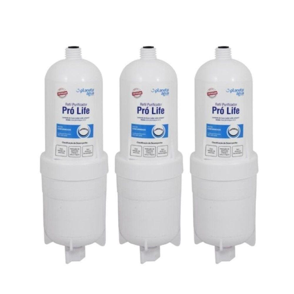 Kit 3 Refil Filtro Purificador de Agua Soft Everest 2 em 1