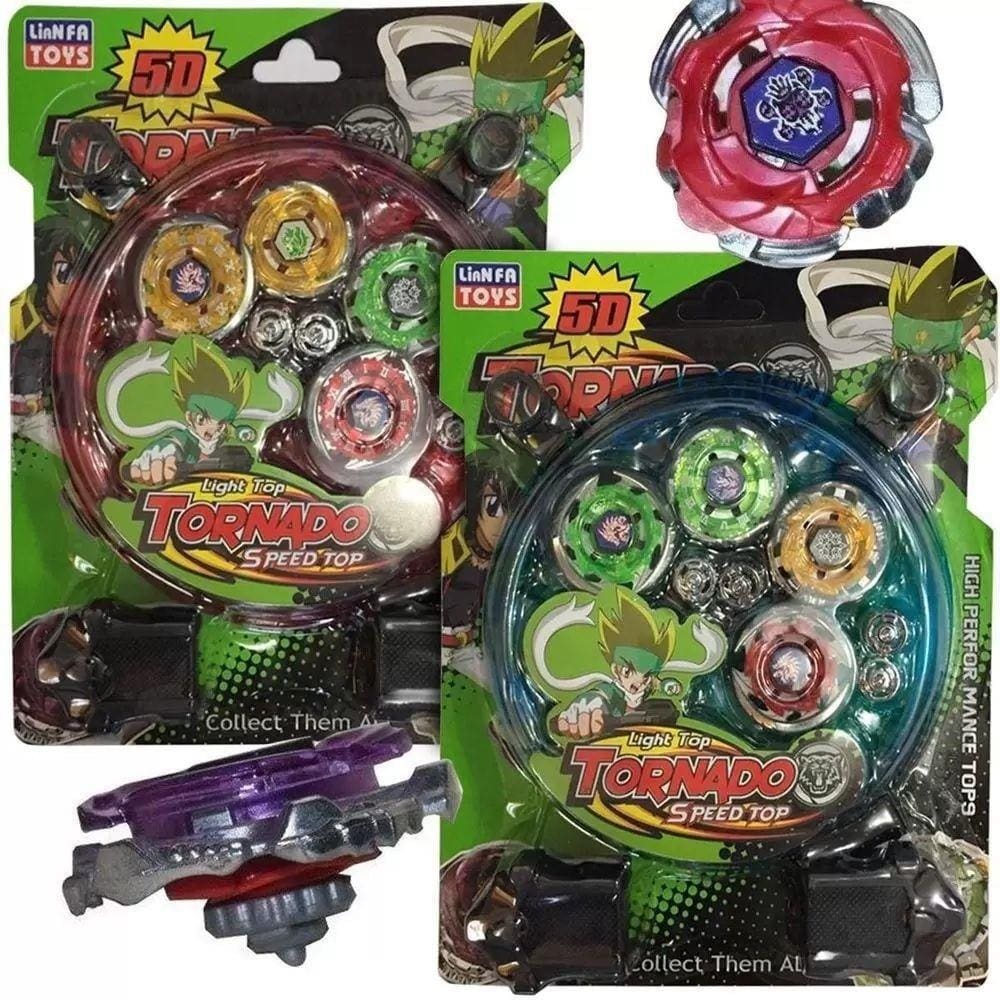 Kit 2 Beyblade Burst Valtryek Vs Spryzen + 4 Lançadores Ganhe