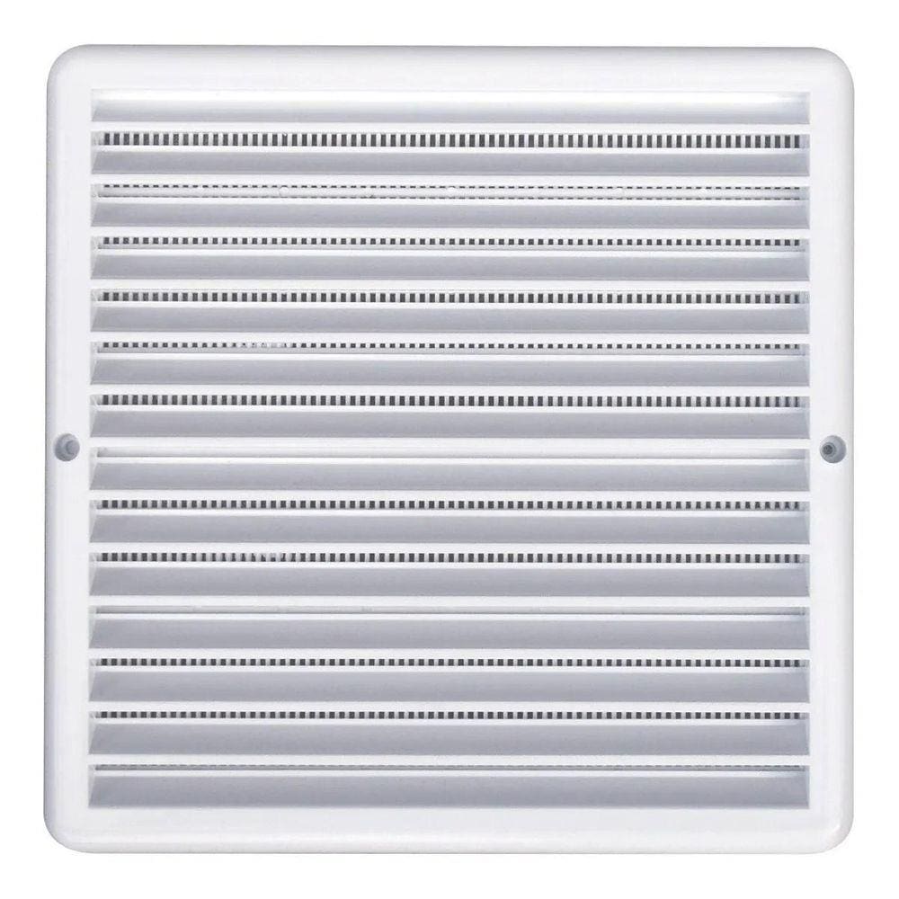 Grade Ventilação Quadrada Itc 25X25Cm Branca Com Tela