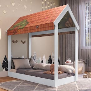 Cama Quarto Infantil Com Telhado Montessoriano Meu Fofinho