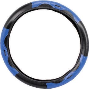 Capa Para Volante Citron C6 Preta Com Azul 38Cm