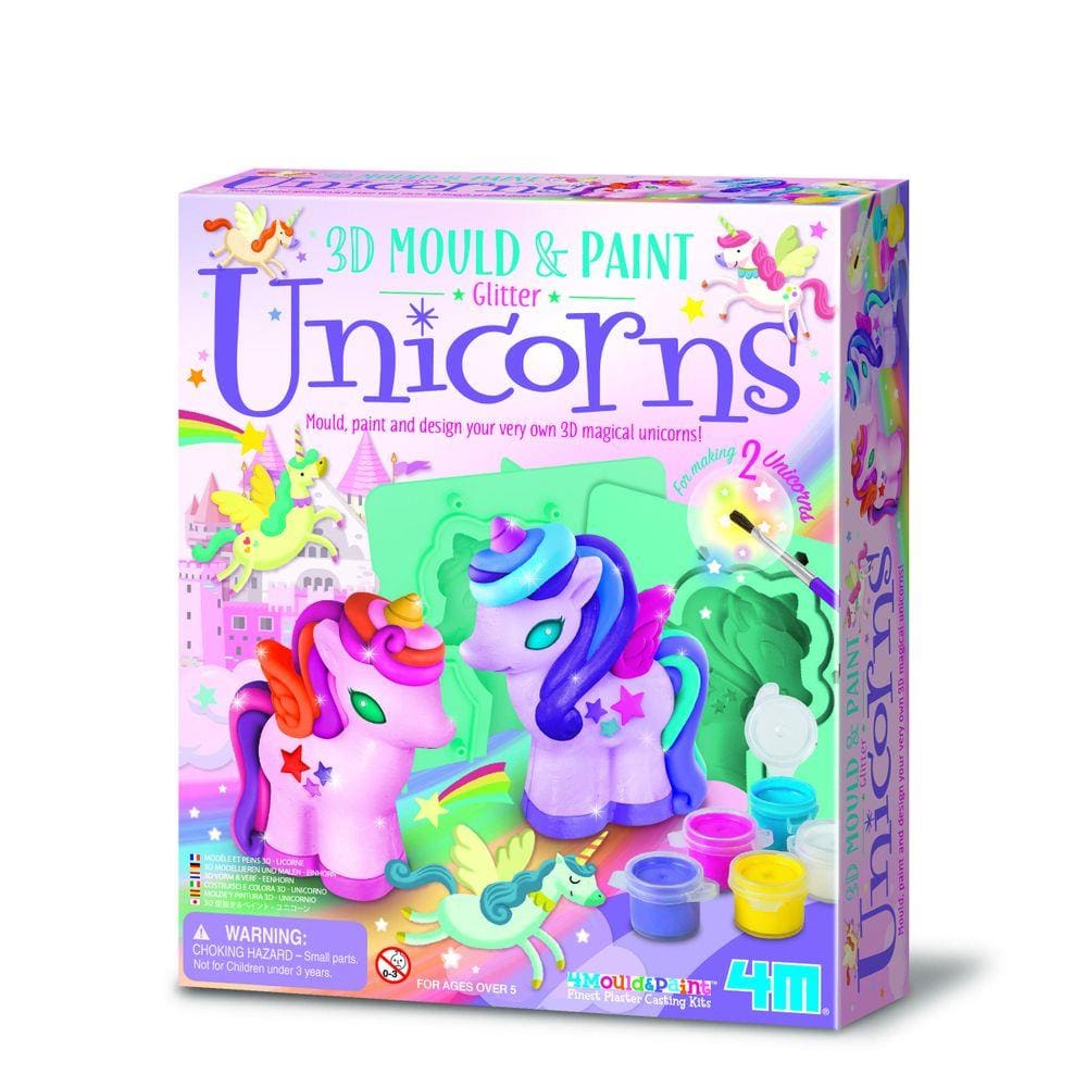 Molde E Pinte: Glitter - Unicórnio - 4M- Brinquedo Educativo