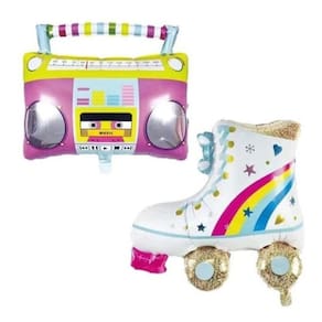 Balao Metalizado Festa Teen Patins Radio Kit Baloes