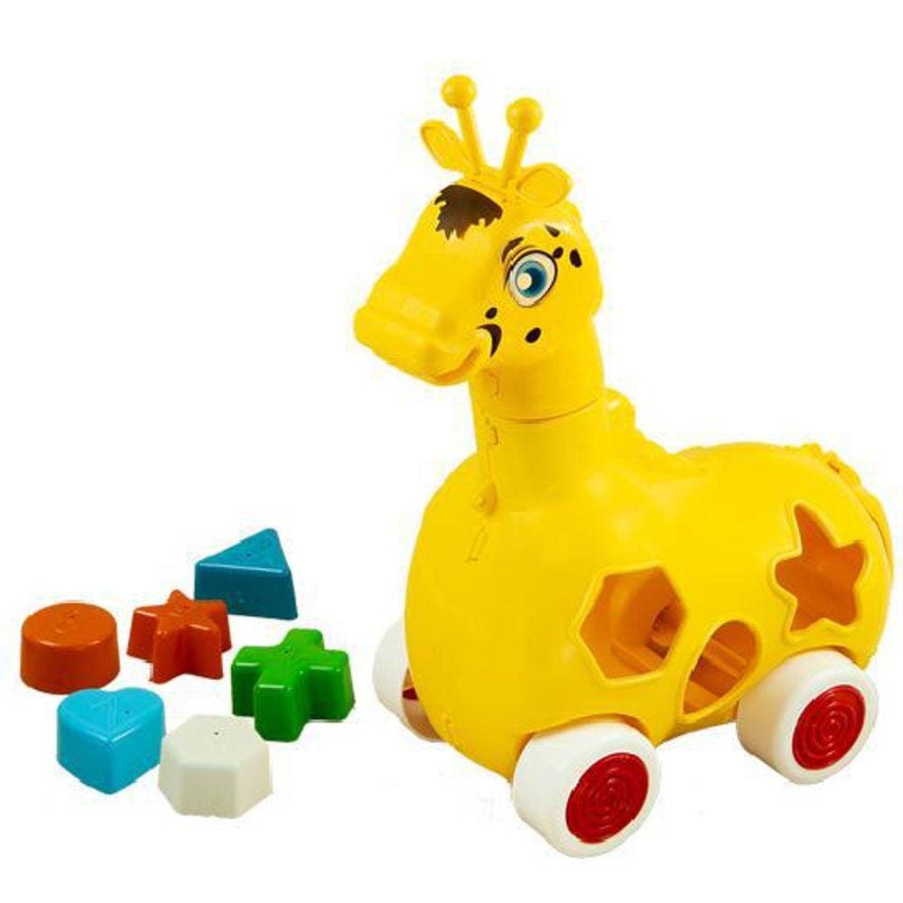 Girafa Lola Com Rodas E Peças Para Encaixar - 137979