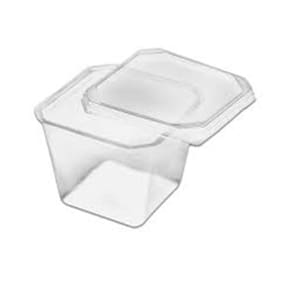 Pote Quadrado Com Tampa 250ml Pacote Com 20 Prafesta