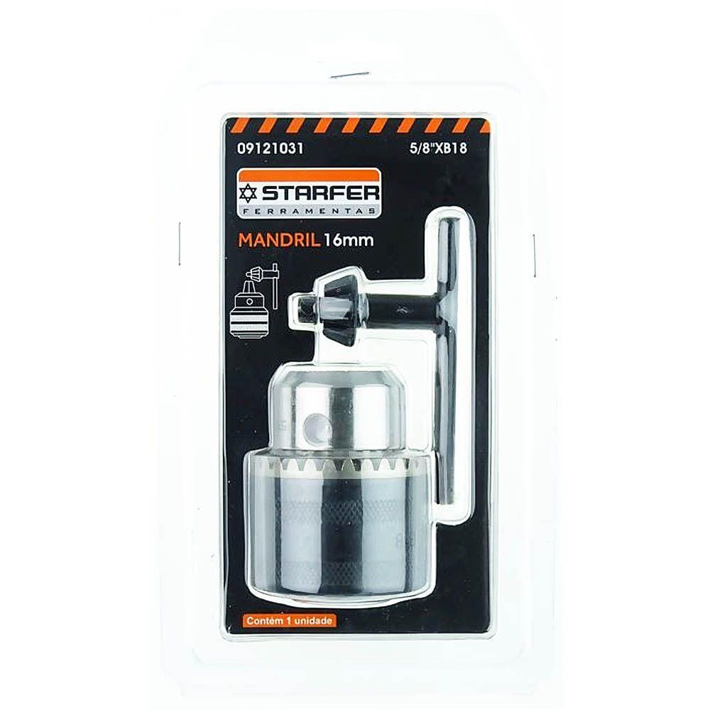 Mandril para furadeira até 5/8 16mm B18 Starfer