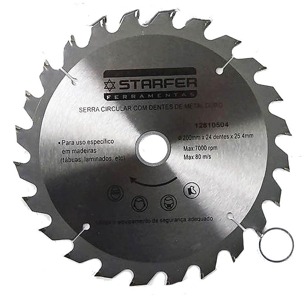 Serra circular para madeira widea 200mmx24 Dentes Starfer