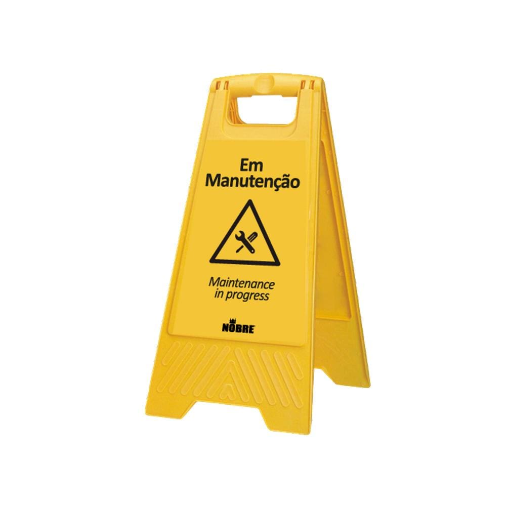 Placa Sinalizadora ``Em Manutenção`` NOBRE
