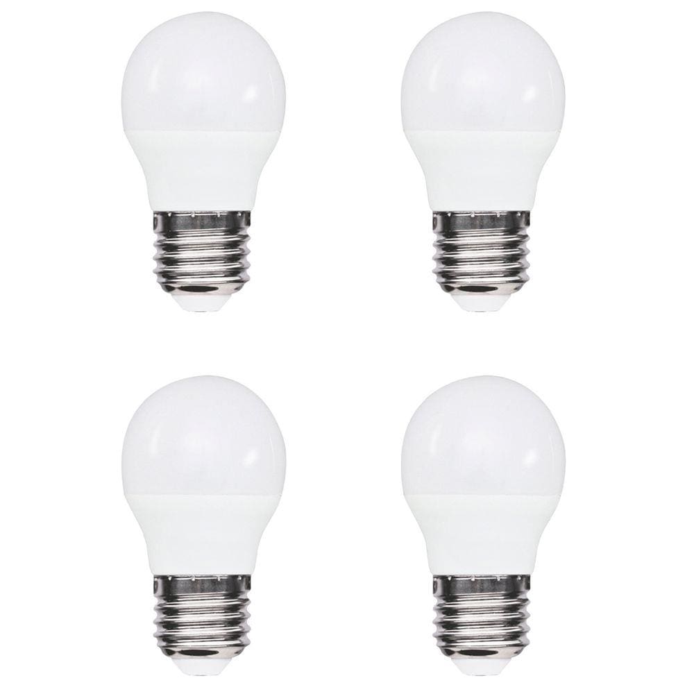 Kit 4 Lâmpadas Led Bolinha 3W 3000K (Branco Quente)