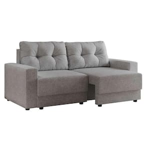 Sofá 2 Lugares Retrátil Lubeck Linho Cinza