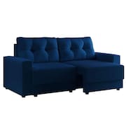 Sofá 2 Lugares Retrátil Lubeck Linho Azul Marinho