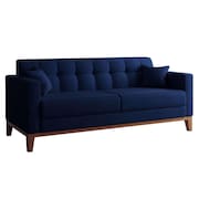 Sofá 3 Lugares Narvik Linho Azul Marinho