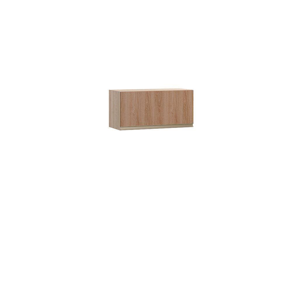 Armário Basculante Design Minimalista Contemporae#770;nea - Marrom Chocolate