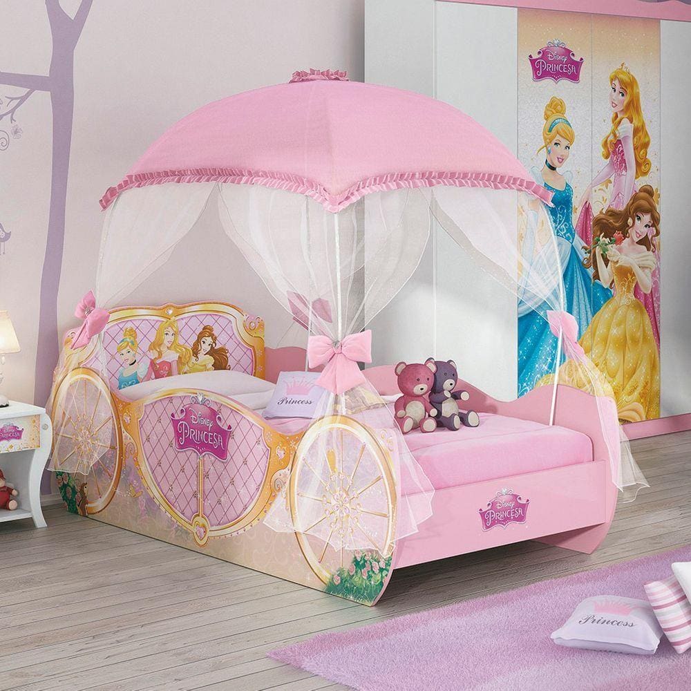 Cama Barbie Plus Com Dossel De Teto - Pura Magia - Rosa