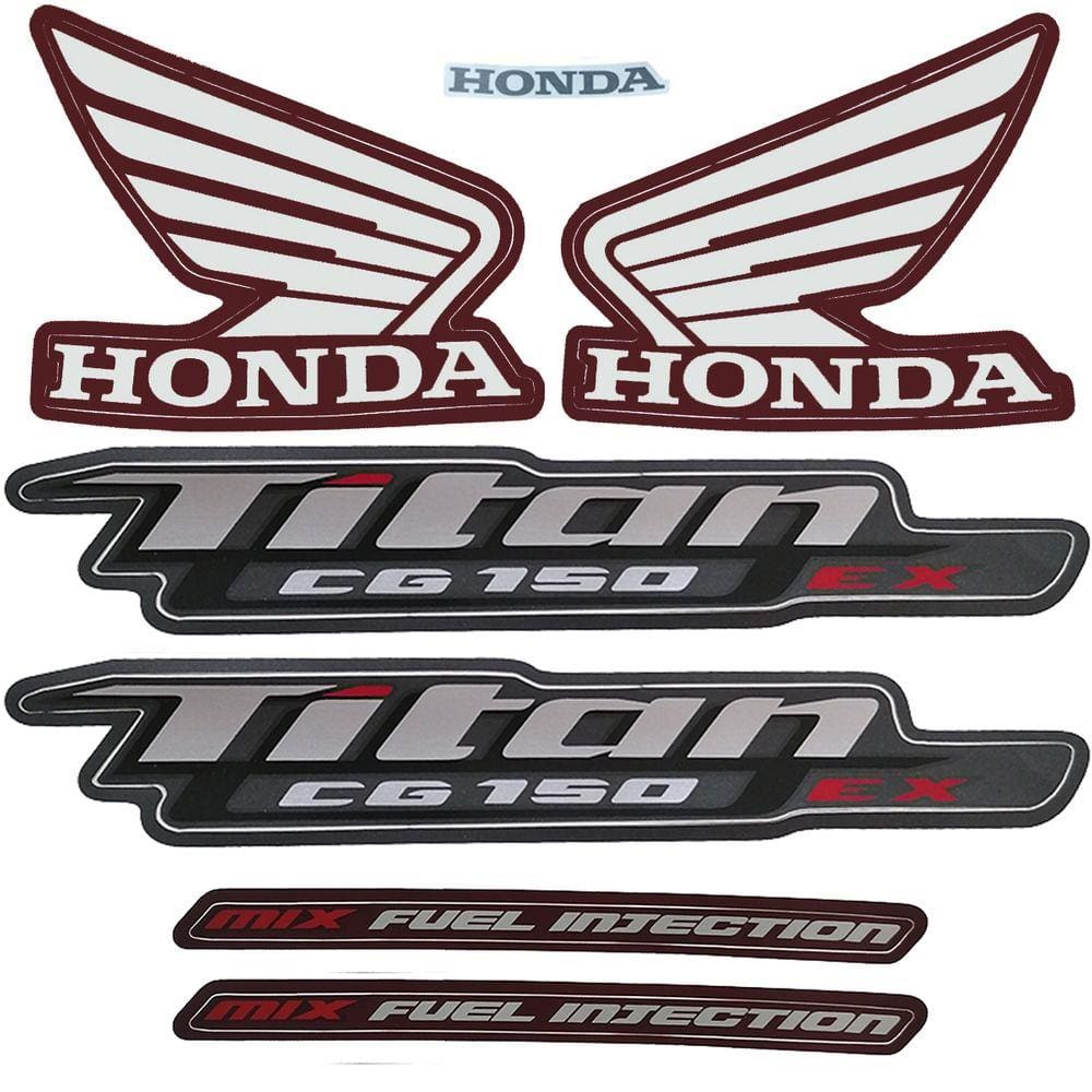 Kit Adesivos Titan 150 2011 ESD EX Vermelha