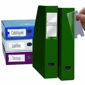 Porta Etiquetas Auto Adesivo 25x75mm - Caixa com 204 Unds + 240 Papéis A4