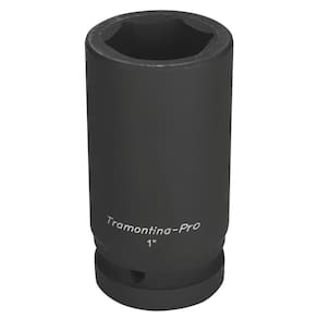 Soquete de impacto sextavado longo em aço cromo molibdênio 36 mm - Encaixe 1`` Tramontina