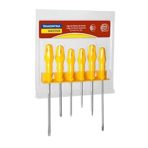 Jogo de Chaves de Fenda Tramontina Yellow com Suporte 6 Peças Tramontina