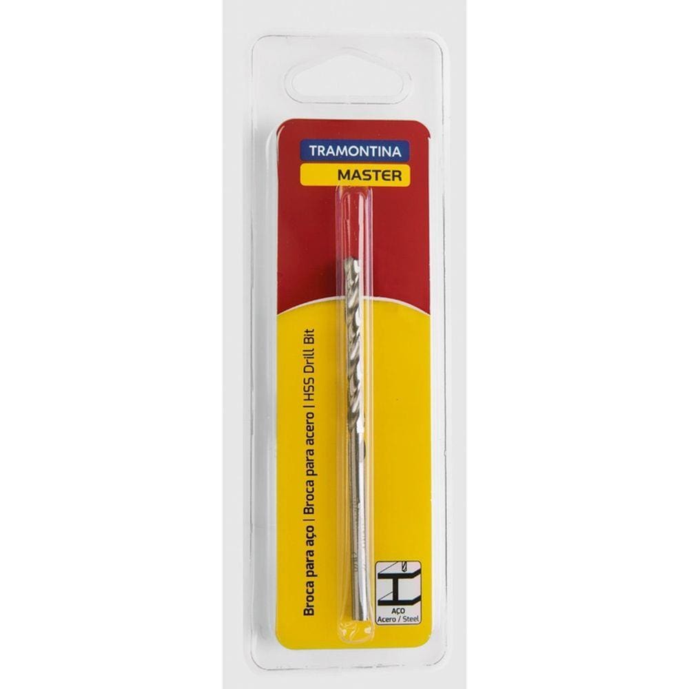 Broca para Aço 4.5x80 mm Tramontina em Aço Rápido HSS DIN 338 Tramontina