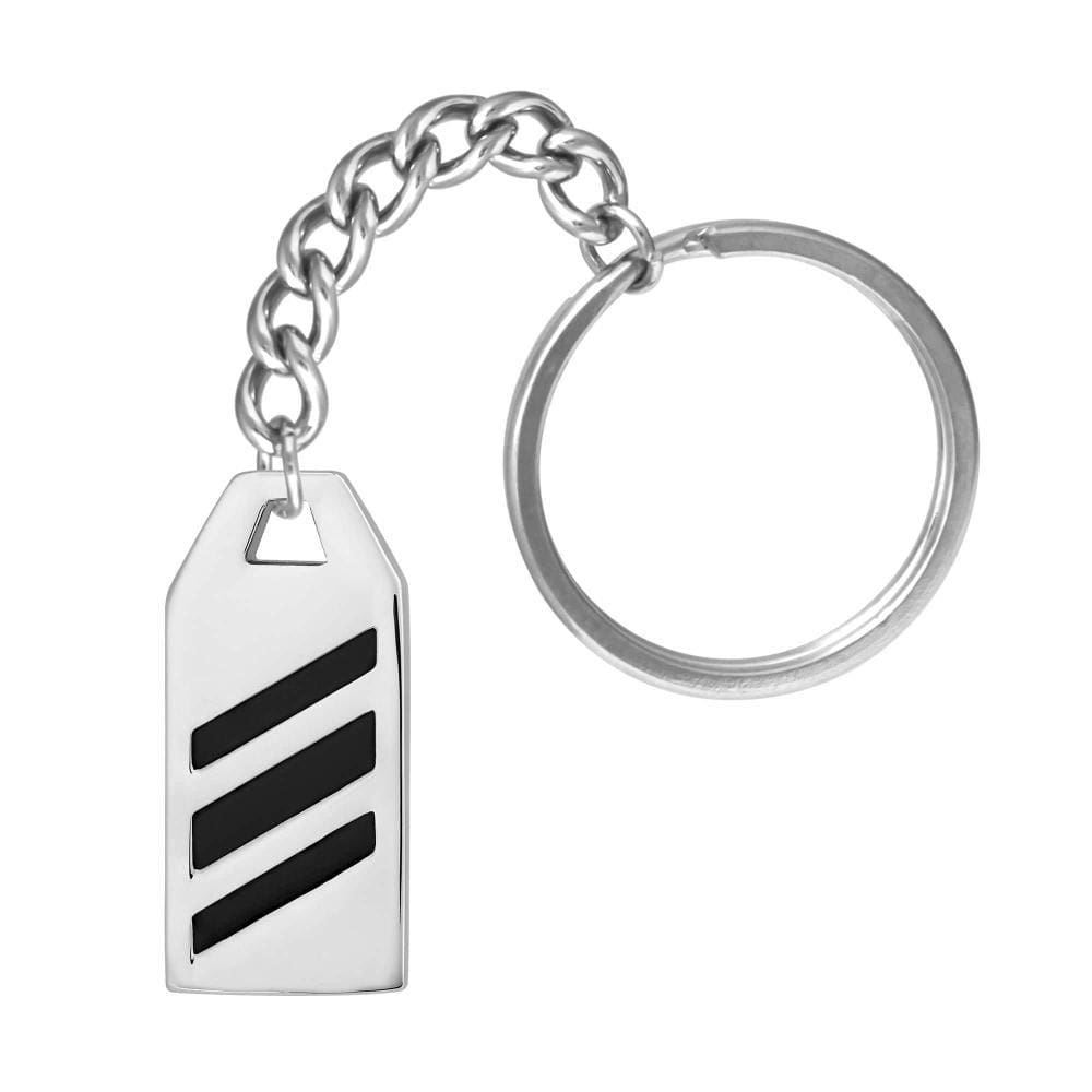 Chaveiro Aço V12 com Resina 32x15mm