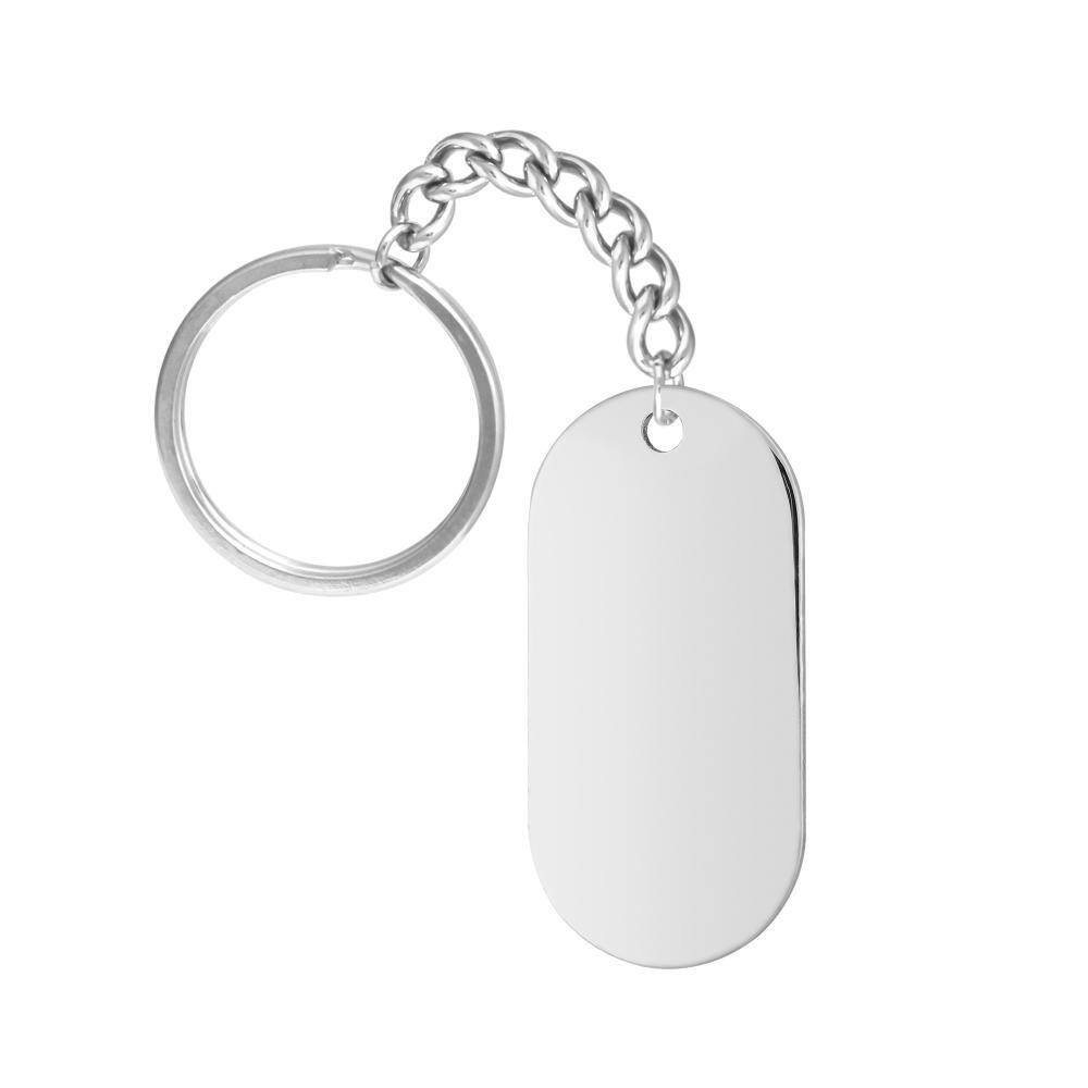 Chaveiro Aço Placa Lisa 43x21mm