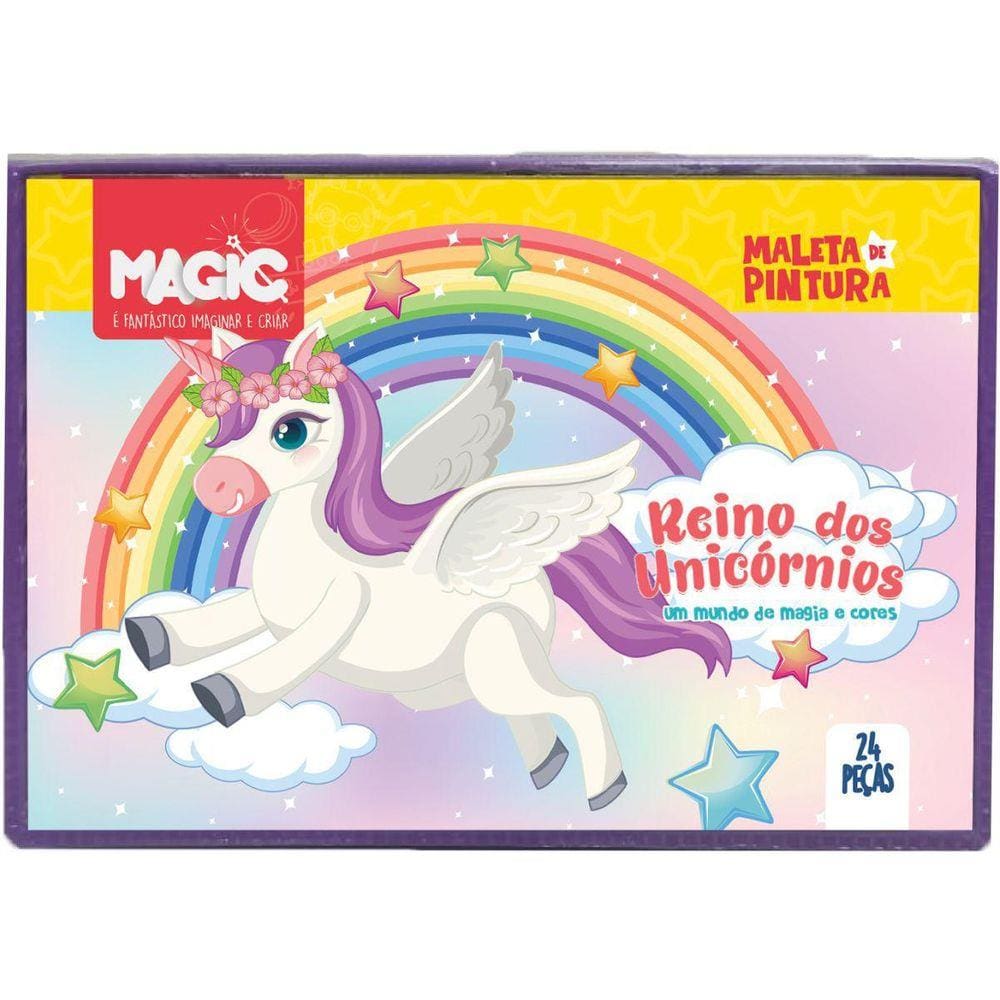 Maleta Para Pintura Unicornio 24 Pecas