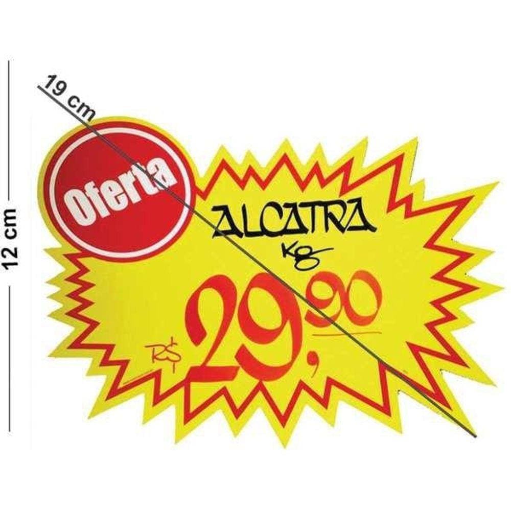 Cartaz Marcação Splash Oferta Amarelo 12X19Cm 100 Un Radex