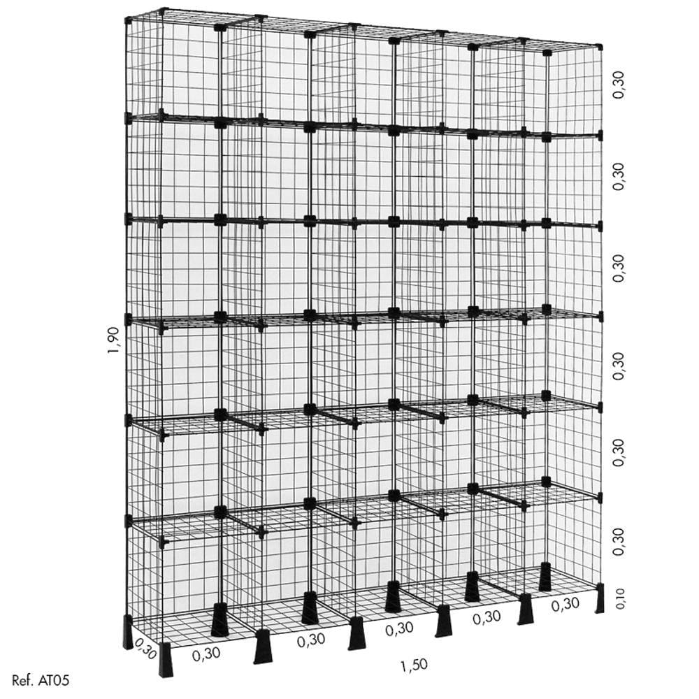 Estante Aramado Modulado 1,50 x 1,90 x 0,30