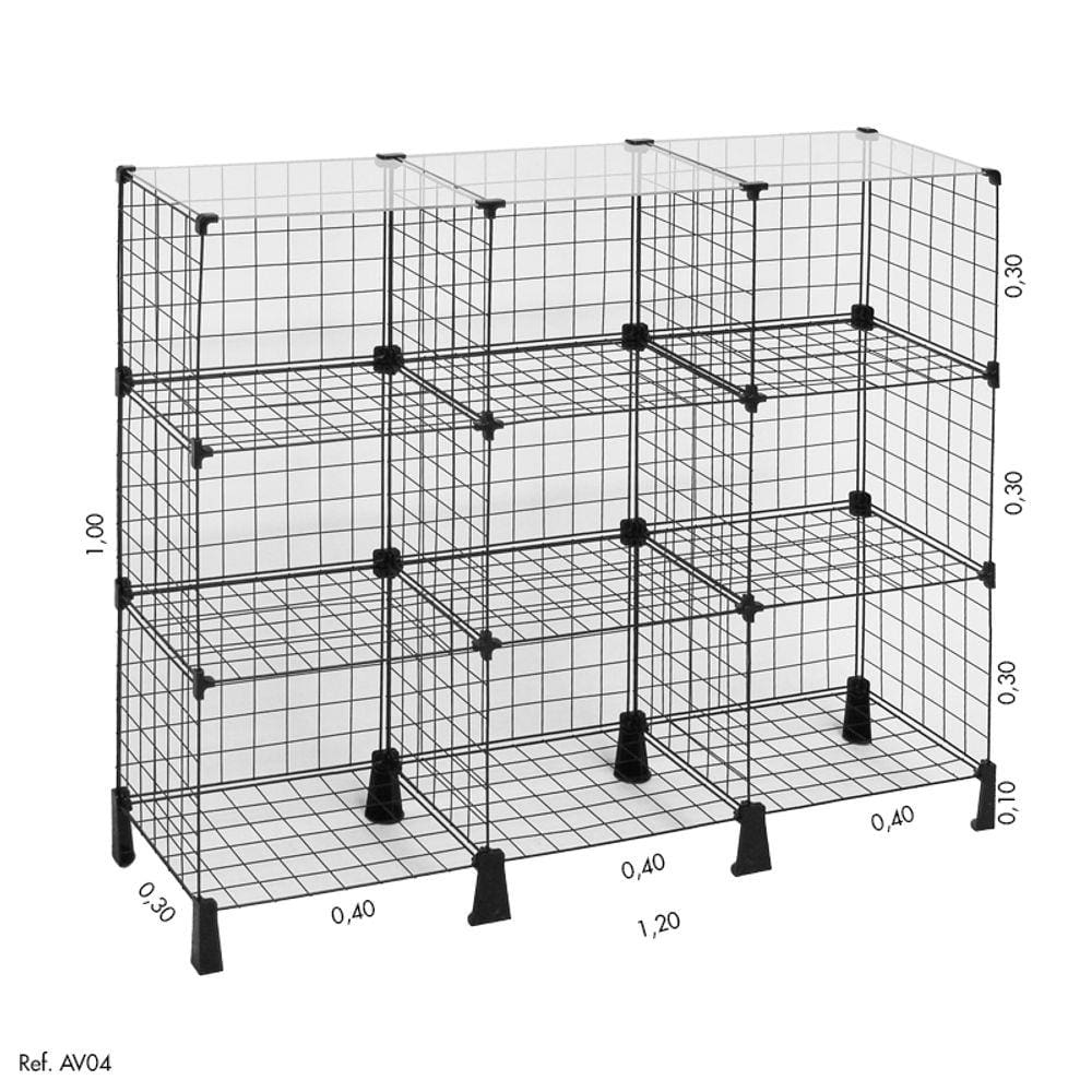 Balcão Aramado com Tampo de Vidro 1,20 x 1,00 x 0,30