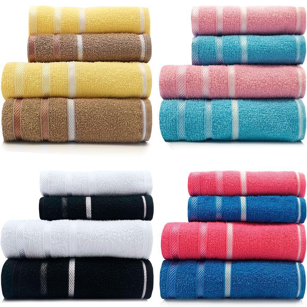 Toalhas 4 Peças Banho + Rosto Marcotex 100% Algodão Pop - Emcompre