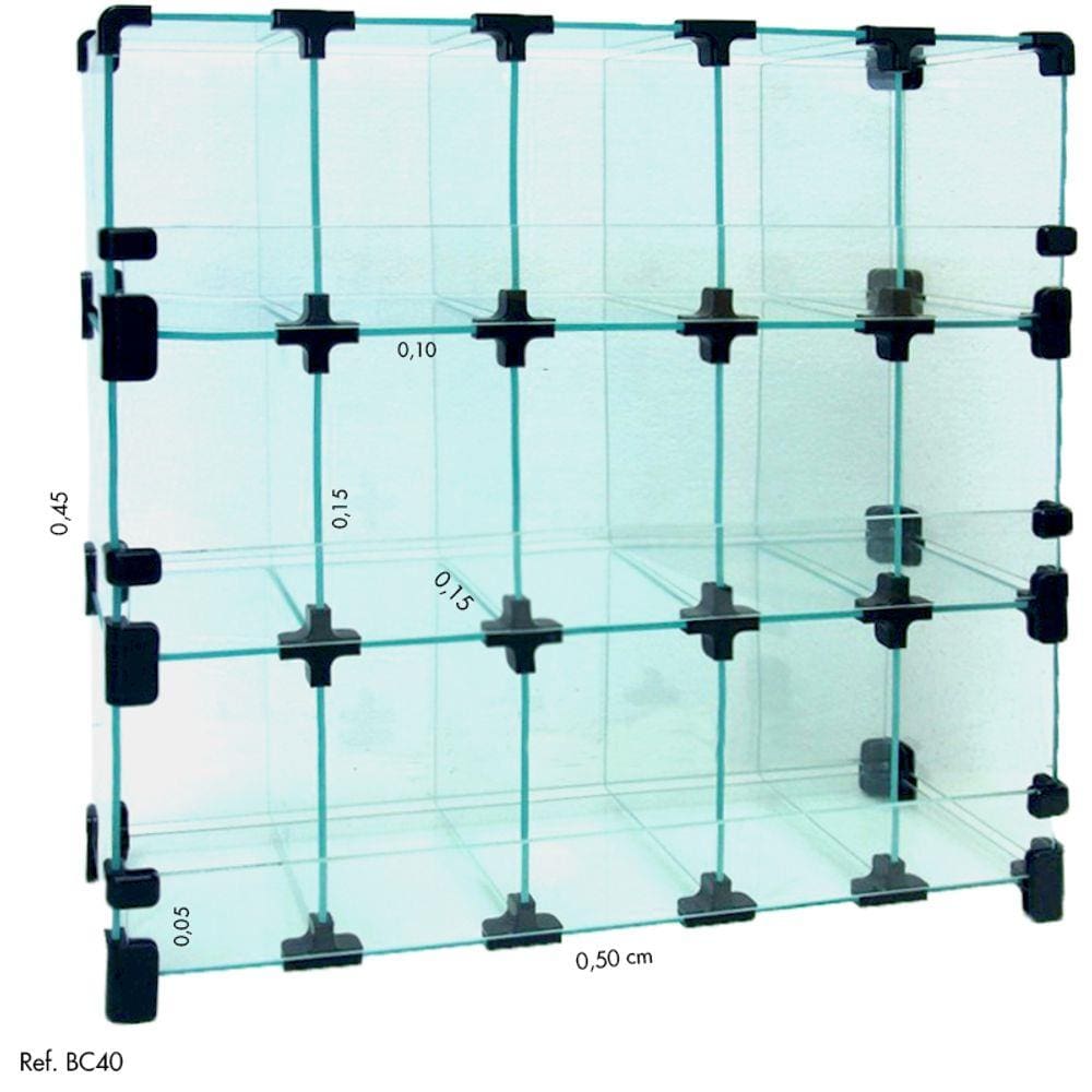 Baleiro de Vidro Modulado - 0,50 x 0,45 x 0,15
