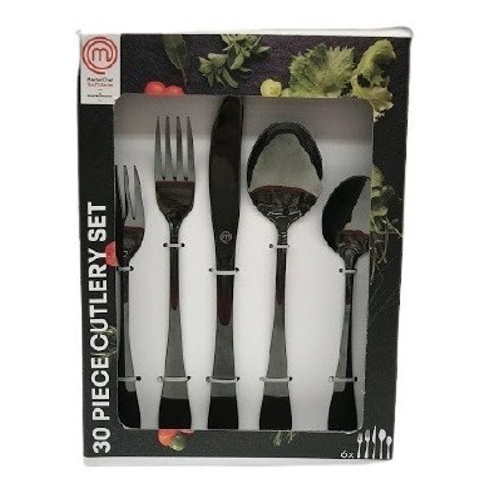 Kit Conjunto 30 Talheres Prateado Luxo - Masterchef
