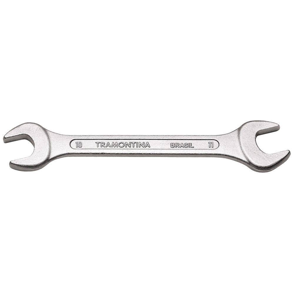 Chave Fixa 10x11 mm Tramontina Basic com Corpo em Aço Especial Cromado Tramontina
