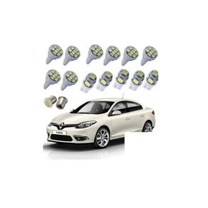 Kit Lâmpadas Led Renault Fluence Pingo Teto Placa Ré