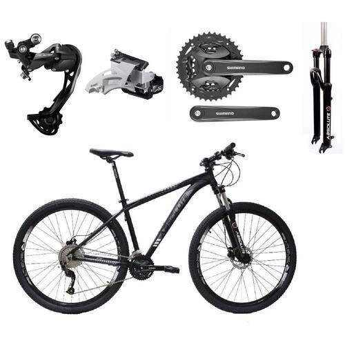 Bicicleta alumnio ksw shimano altus 24 vel freio hidrulico e