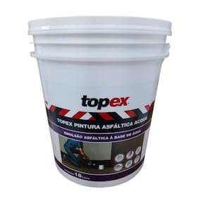 Pintura Asfáltica Acqua Balde 18L Topex