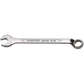 Chave Combinada 15 mm com Pescoço Tramontina com Corpo Forjado em Aço Especial Cromado Tramontina